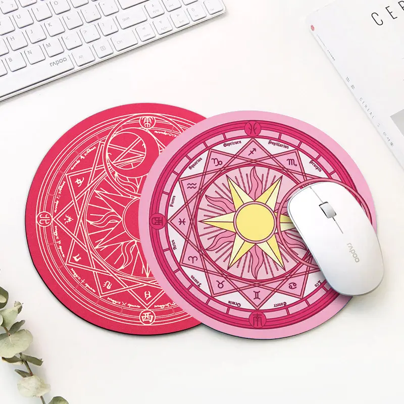 Mousepad personalizado em borracha, mouse pad de borracha bonito com impressão de anime, decoração para mesa