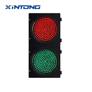 Tricolor Full Screen LED Traffic Signal Light 12V DC LED Traffic Light Equipment On Sale