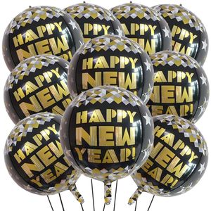 Grande Set Decorativo per <span class=keywords><strong>Capodanno</strong></span> 2027, Luci al Neon, Striscione Happy New Year, Palloncini in Foil <span class=keywords><strong>a</strong></span> Stella 4D Arcobaleno, Oro e Nero per Feste Disco - Product Image 5
