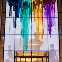 Écran de maille ultra-mince transparent imperméable de l'intense luminosité LED d'affichage à LED pour le mur rideau de bâtiment de fenêtre de magasin