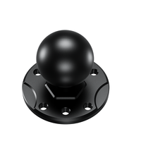 Adaptateur à tête sphérique en alliage d'aluminium de 1,5 pouce avec plaque ronde compatible avec le bras à double douille de taille C RAM pour support
