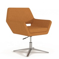 Fauteuil en mousse durci à froid en cuir PU durable Anit-wear Fauteuil de bureau d'affaires commerciales en attente de réception Fauteuil pivotant