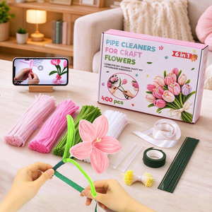 ชุดทำดอกไม้ DIY ด้วยท่อโลหะ 6 in 1 ชุดทำช่อดอกไม้สีฟ้า สำหรับเด็กอายุ 8 ถึง 13 ปี - Product Image 3