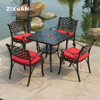 Meubles d'extérieur en aluminium moulé sous pression, ensemble de Table à manger, pique-nique, jardin, Patio