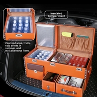 Sac de rangement pour voiture, bagages pour SUV, berlines, rangement de voiture, imperméable, grande capacité, robuste, multi-compartiments, avec poignée et serrure