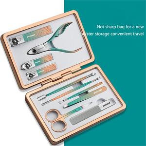 Chuyên Nghiệp 10-Mảnh Nail Clipper <span class=keywords><strong>Set</strong></span> Thép Không Gỉ Mọc Vào Móng Tay Cutter Công Cụ Nhôm Trường Hợp Làm Móng Tay Đặt Ngón Tay Hoàn Hảo - Product Image 3