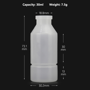 Frascos de Vacuna de Plástico PE de Grado Médico de 20ml-500ml, Opciones en Blanco Transparente, Viales Estériles Vacíos para Envasado Médico y Veterinario - Product Image 2