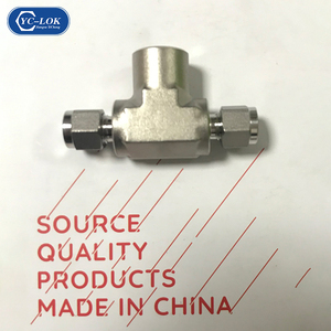 SS nữ NPT chi nhánh TEE nén cụ ống kết nối mà không có rò rỉ cho phụ kiện đường ống với đôi ferrule - Product Image 4