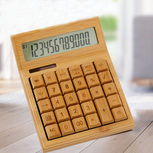Wooden <strong>Solar</strong> <strong>Calculator</strong> Desktop <strong>Calculator</strong> for Office Bamboo Desk <strong>Calculators</strong> - Product Image 6