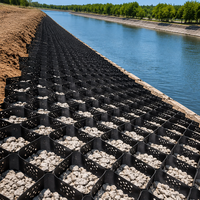 Système de confinement cellulaire durable en géocell HDPE pour la construction de bases routières et le renforcement du sol