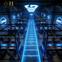 Table d'ordinateur de club de jeu robuste, mobilier de club de jeu haut de gamme et cafés Internet modernes pour l'e-sport, y compris des meubles de bar