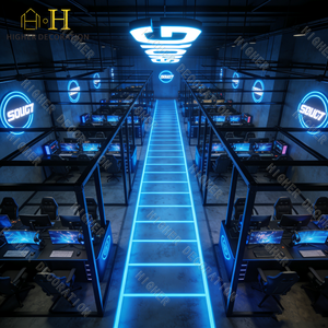 โต๊ะคอมพิวเตอร์สำหรับคลับเกมส์แบบหนัก ทนทาน เฟอร์นิเจอร์คลับเกมส์ระดับพรีเมียม และร้านอินเทอร์เน็ตคาเฟ่แนวอีสปอร์ตที่ทันสมัย รวมถึงเฟอร์นิเจอร์บาร์ - Product Image 2