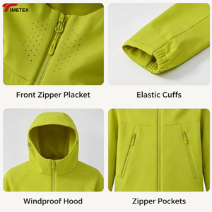Chaqueta Softshell para Hombre con Forro Polar, Impermeable, Cortavientos, con Capucha, para Senderismo, Montañismo, Trabajo, con Logotipo Personalizado, Venta al Por Mayor, OEM - Product Image 5