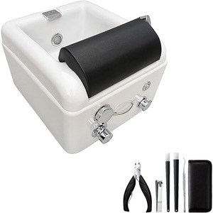 Équipement de massage pour salon : Baignoire de <span class=keywords><strong>pédicure</strong></span> carrée en acrylique pour spa des pieds, avec cuvette et lavabo intégrés pour chaise de <span class=keywords><strong>pédicure</strong></span> - Product Image 1