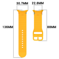 Bracelets de montre intelligents respirants, bracelet en silicone durable pour Samsung Galaxy Watch 8, bracelet de montre en caoutchouc