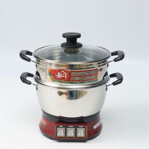 Multifunctional Stainless Steel <b>Electric</b> <b>Steamer</b> 24 Cm Single Layer For Home Cooking Stirring Steaming - Product Image 1
