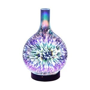 Lights Feathers Glass 3d Producer Spa Top Quality Evaporation 100 Ml With 7 Color Ultrasonic Humidifier Electric