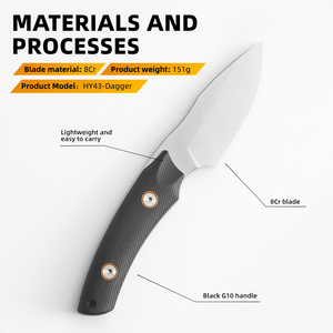 في الهواء الطلق المحمولة مقبض G10 الانتهاء من الصيد شفرة ثابتة التخييم البقاء على قيد الحياة سكين - Product Image 5