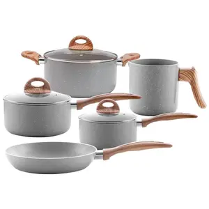 Baterías de cocina de mármol gris serie Profesional juego de ollas de cocina utensilios de cocina de cerámica - Product Image 1