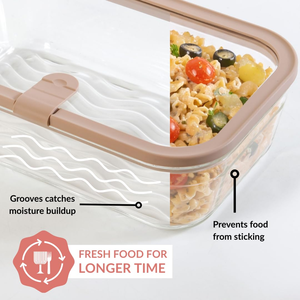 Ensemble de récipients de préparation des repas en verre borosilicate de haute qualité avec couvercles transparents, utilisables au micro-ondes, pour la cuisine, récipients de stockage alimentaire - Product Image 4