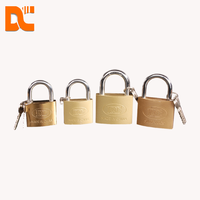 Cadenas en laiton haute sécurité antivol avec clé, plusieurs tailles, type fin, finement poli, en fer, anti-corrosion