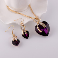 Parure de Bijoux Collier en Cristal et Pierres Précieuses Tendance, Ensemble pour Femme Décontractée, Mariée et Mariage