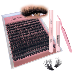 हाथ से बने पंखे की आंखों की धुलाई हुई लैश फ्लूफी क्लस्टर निजी लेबल वॉल्यूम 3 डी फॉक्स मिंक क्लस्टर - Product Image 1