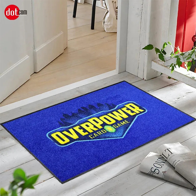 Antidérapant personnalisé moderne bienvenue Design Logo paillassons de sol pour entrée tapis de sol en caoutchouc tapis tapis intérieur personnalisé paillasson