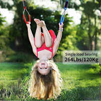 Anneau de gymnastique suspendu pour enfants barre de singe d'escalade pour garçons filles activités de cour intérieure extérieure anneaux de parcours d'obstacles Ninja