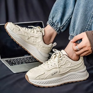 Men's Casual <b>Shoes</b> 2025 New Autumn Breathable Mesh Running Sneakers Teenagers <b>Height</b>-<b>Increasing</b> Thick-Soled Dad <b>Shoes</b> Lace-Up - Product Image 5