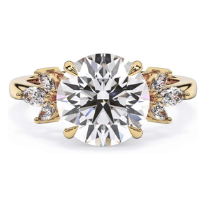 SGARIT Custom Women 14K White Gold Oval Cut 3ct LAB Diamond Luxury Engagement Ring Marquise Side Stones IGI Certified - Product Image 5