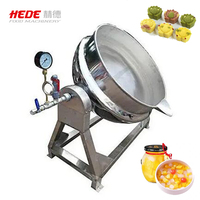 Bouilloire de cuisson à double enveloppe de vapeur horizontale de 50 gallons de 200 litres