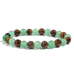 Großhandel Poliertes Tigerauge Grüner Aventurin Armband Heilender Kristallstein Energie-Armband für Yoga Meditation Geschenk - Product Image 4