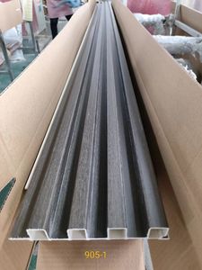 LINGRUI Modern iç sanat panjur dekoratif 3D yivli Wpc duvar panelleri duvar veya tavan ve kapalı TV PVC kaplama paneli - Product Image 5