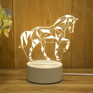 Lampe de nuit 3D LED USB moderne 5W en acrylique, lampe d'ambiance élégante, illusion 3D <span class=keywords><strong>anime</strong></span>, blanc chaud pour chambre d'enfant, lampe de table - Product Image 3