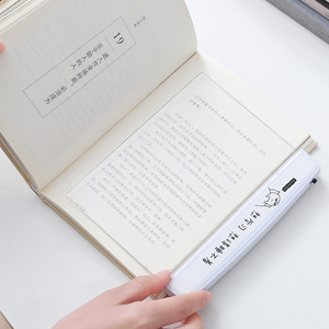 Lampe de lecture à vision nocturne LED Protection douce des yeux <span class=keywords><strong>Lit</strong></span> dortoir étudiant Apprentissage Creative Flat Transparent Book Light - Product Image 2