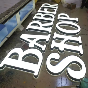 Vitrine Acrylique Mini Led Éclairé Solide Lettres Personnelles 3D Boutique Signalisation Publicité Police Panneau Peint - Product Image 5