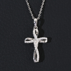 Custom Moissanite <strong>Cross</strong> <strong>Pendant</strong> 14K <strong>Gold</strong> Plated Jesus Christian Reiligous Jewelry 925 Sterling Silver Crucifix VVS Diamond Charm - Product Image 6