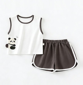 Conjunto <span class=keywords><strong>de</strong></span> Pijama <span class=keywords><strong>de</strong></span> Dos Piezas para Bebés y Niños Pequeños, Marca Guai, Suave, sin Mangas, para Verano - Product Image 2