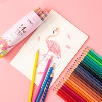 Ensemble de crayons de couleur 12 18 24 36 48, crayons de dessin pour enfants, crayons de coloriage, trousse de papeterie scolaire