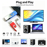 Clé USB 2.0 personnalisable à bas prix avec logo, rotative, 16 Go, 32 Go, 64 Go, 128 Go
