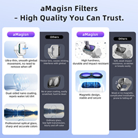 Ensemble de filtres à dégagement rapide magnétique CPL/UV/ND2-32 AMagisn pour caméra sportive Insta360 Luna Ultra, accessoires pour caméra