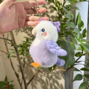 Bird Parrot <strong>Super</strong> Soft Plush Keychain Pendant with PP Cotton Filling Small Animal Bag Doll Design - Product Image 4