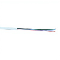 Câble plat gris-blanc 24AWG5C, flexible, en cuivre étamé, isolé en PVC, 300V, pour éclairage LED et câblage interne