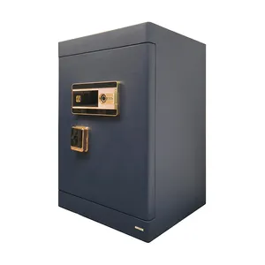 Matt blue Fingerprint Electronic APP lock safe box steel burglarproof safe for storage valuables cash jewelry fireproof