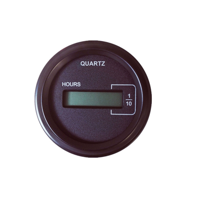 High Performance LCD Digital Mechanical Mini Hour Meter Timer Industrial Counter DC 12V 24V 36V Truck Loader