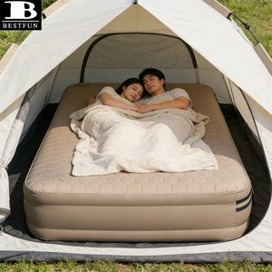 Colchón <span class=keywords><strong>de</strong></span> Aire Inflable Doble <span class=keywords><strong>de</strong></span> Alta Resistencia con Bomba Eléctrica Integrada, Cama <span class=keywords><strong>de</strong></span> Aire WAQ Elevada para Acampar al Aire Libre y para Invitados en el Hogar - Product Image 2