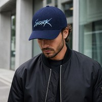 Nouvelle Tendance Casquette de Baseball en Sergé Personnalisée avec Broderie 3D en Relief, Haute Qualité, 6 Panneaux, Style Dad Hat, Visière Courbée, Lettres Brodées, Vente en Gros