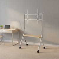 Support TV sur pied avec fixation pour téléviseurs de 32 à 65 pouces 75: Support de télévision intelligent en noyer avec table basse et moteur de levage pour écran mobile