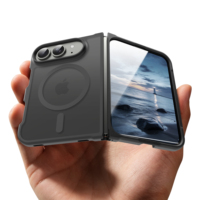 Coque de protection fine et pliable mate magnétique anti-chute avec protection de charnière pour iPhone Duo